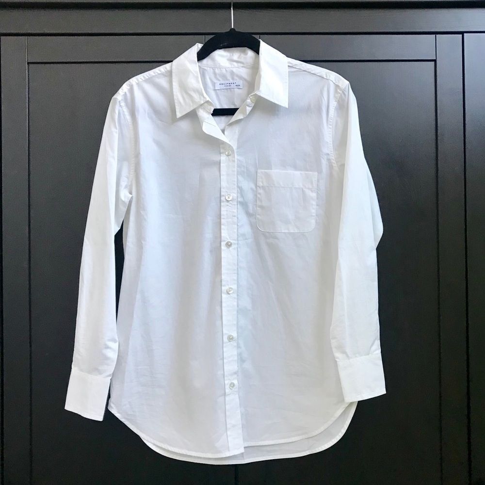 Equipment Classic White Cotton Button Down Top NWOT